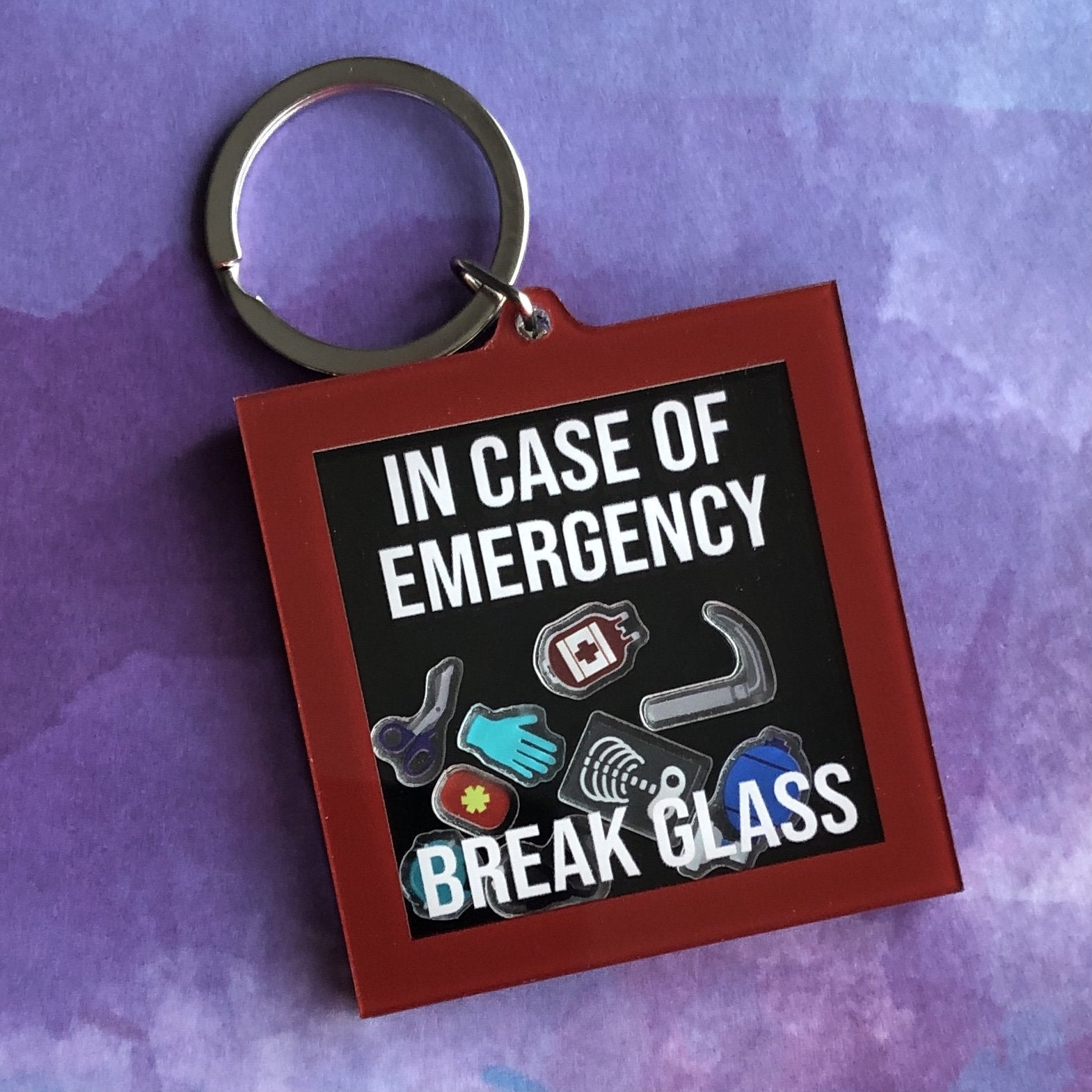 In Case of Emergency Keychain - Rad Girl Creations