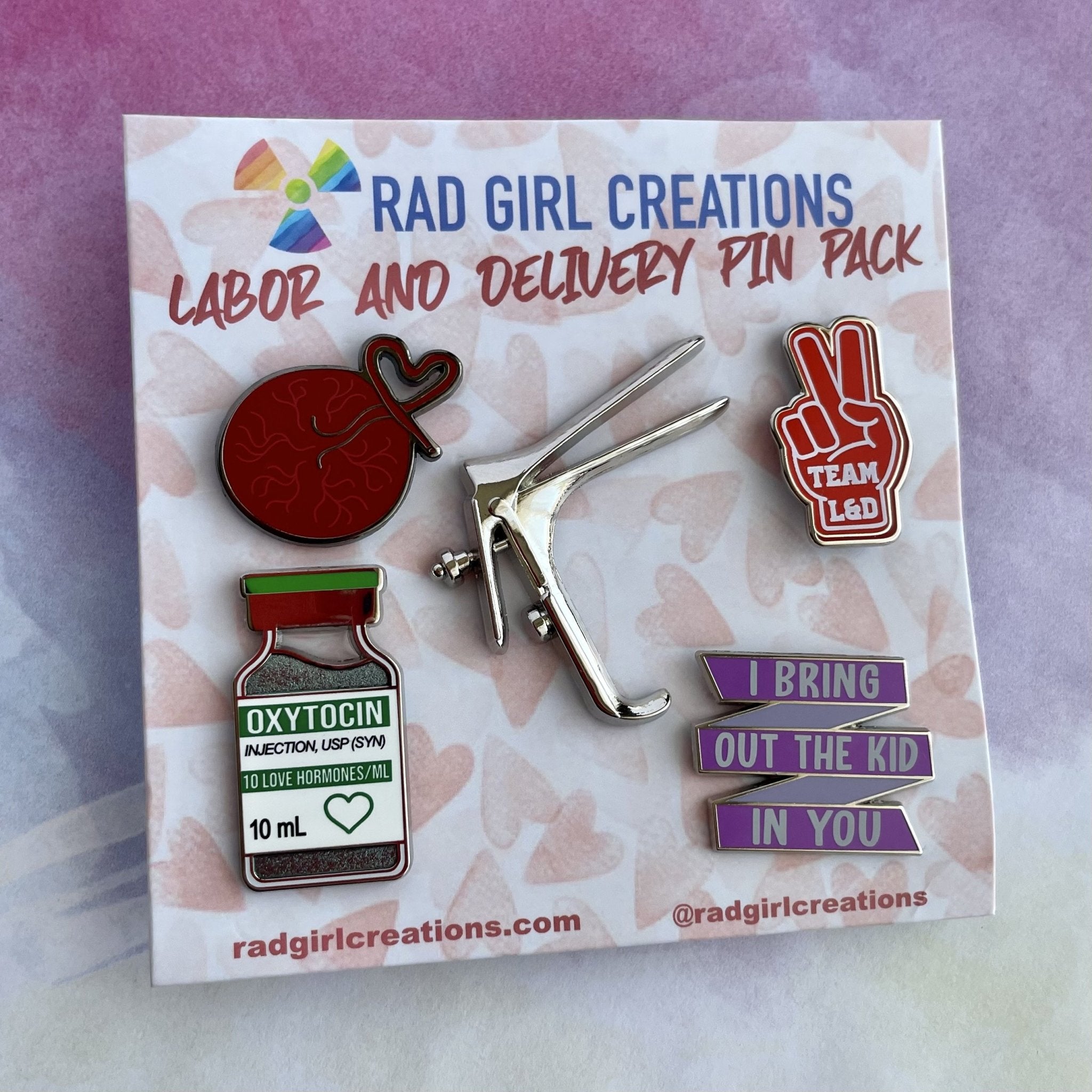 Labor and Delivery Pin Pack - Rad Girl Creations - Medical Enamel Pin
