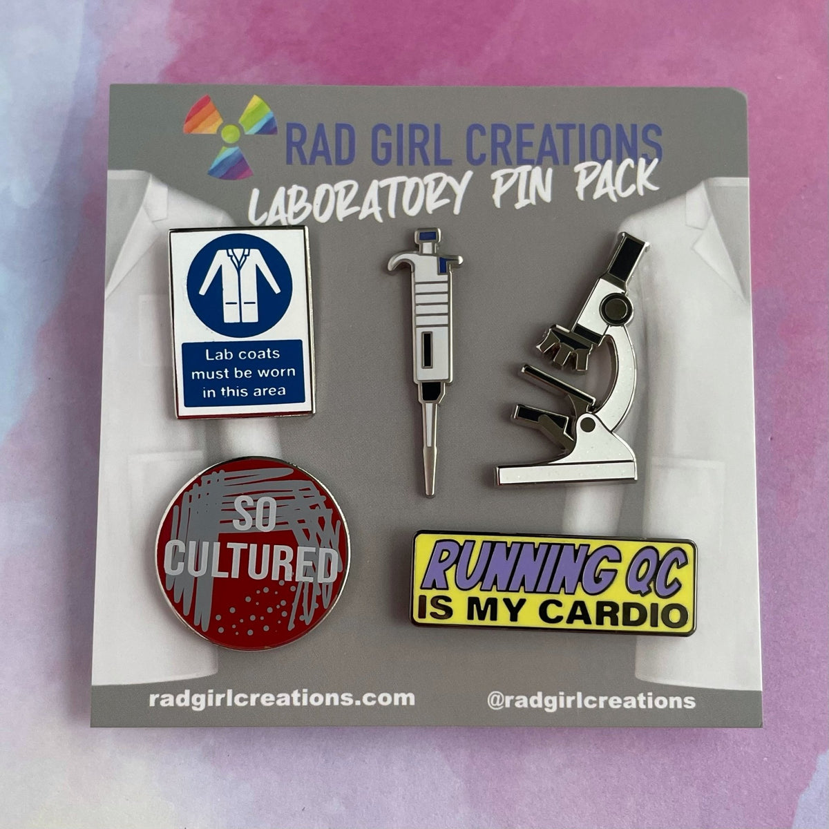 Laboratory Pin Pack - Rad Girl Creations - Medical Enamel Pin