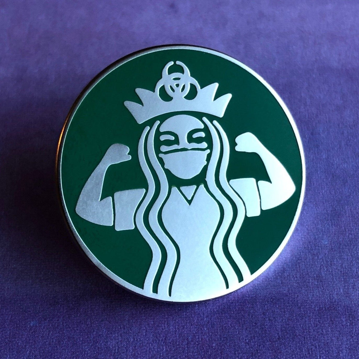 Masked Coffee Pin - Rad Girl Creations