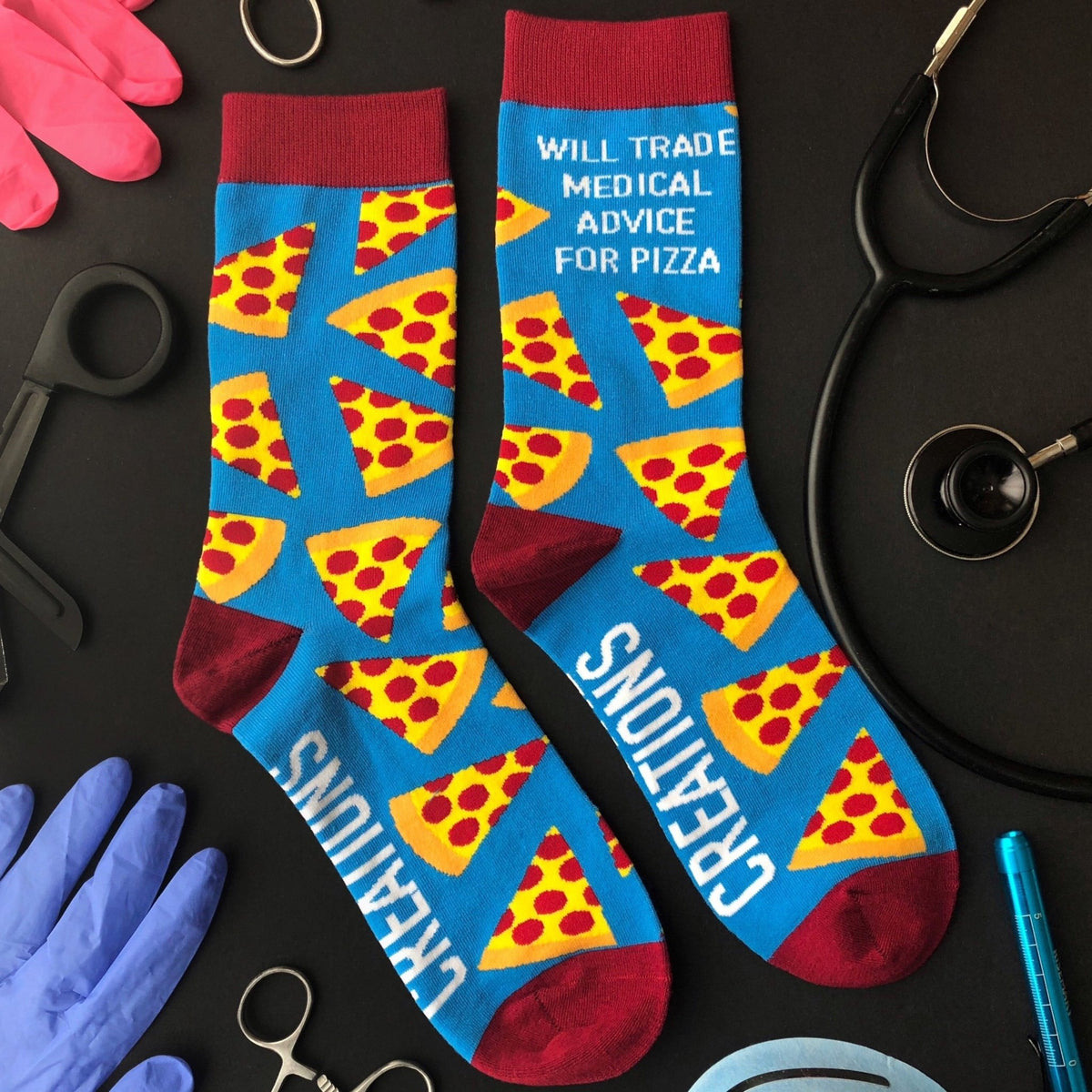 Medical Advice for Pizza Socks - Rad Girl Creations