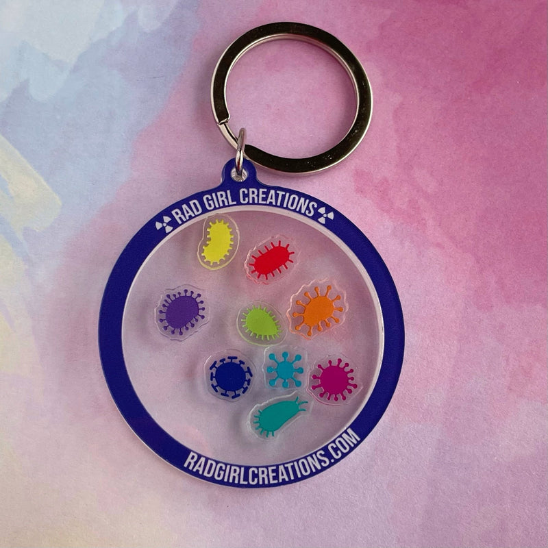 Microbe Keychain Rad Girl Creations