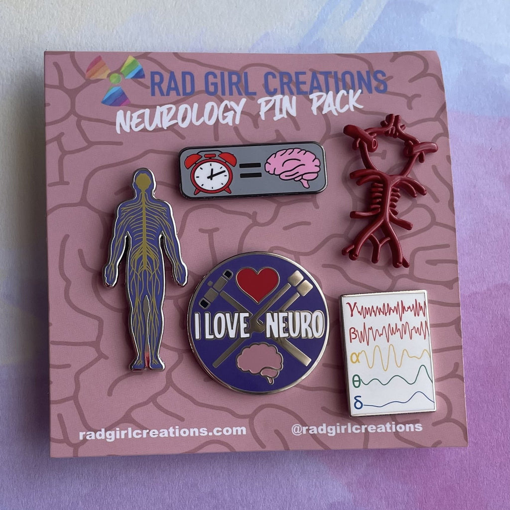 Neurology Pin Pack - Rad Girl Creations - Medical Enamel Pin