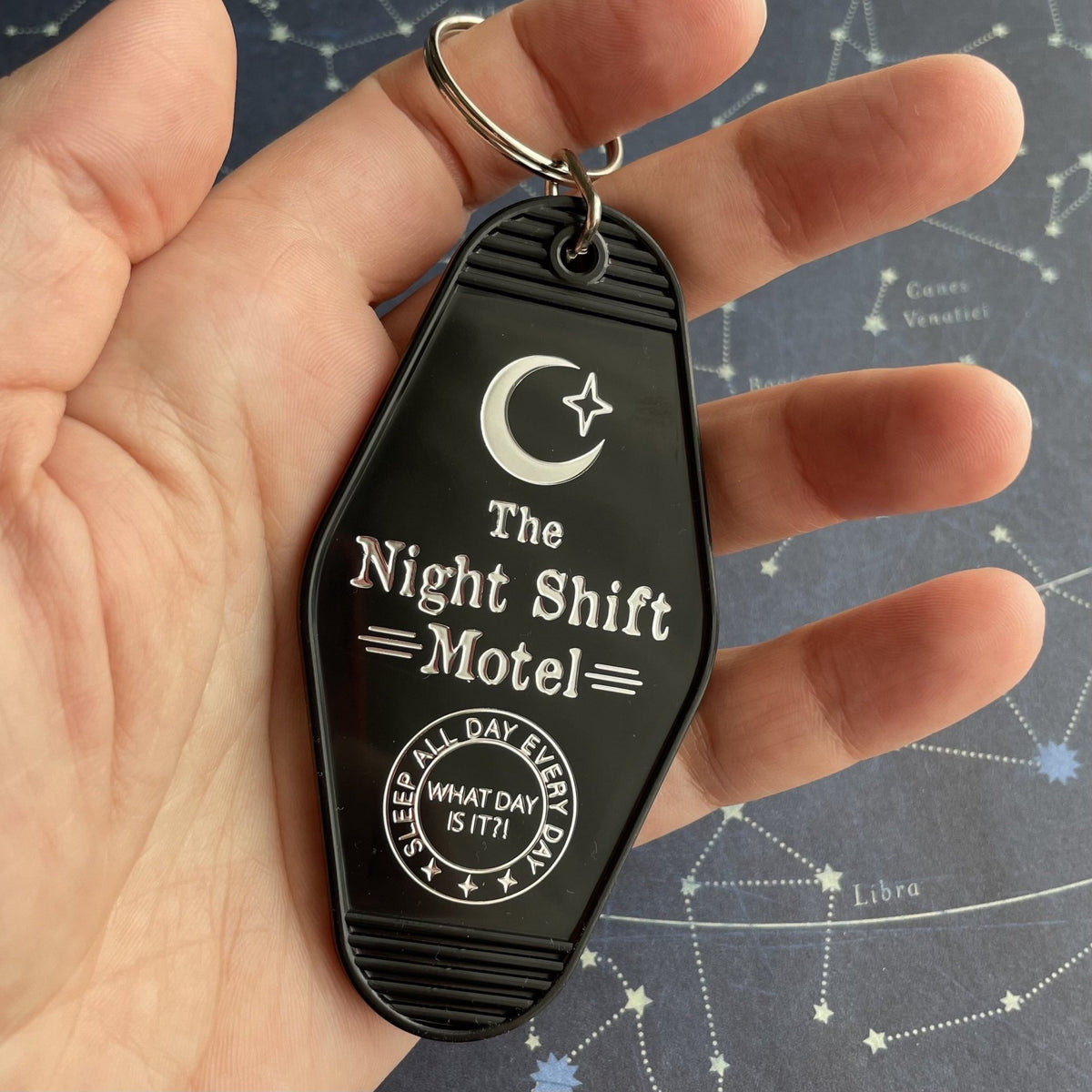 Night Shift Motel Keychain - Rad Girl Creations