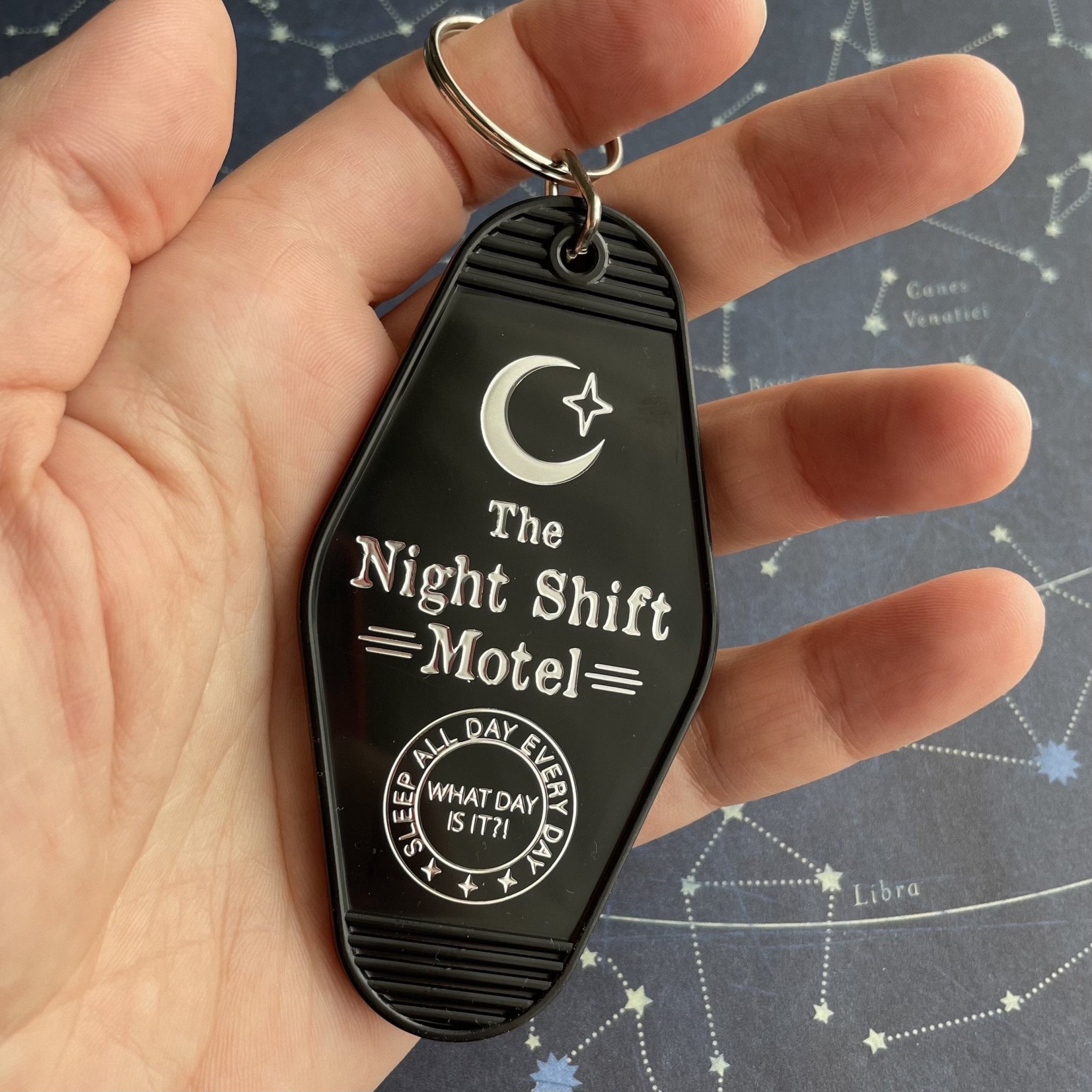 Rad Girl Creations Night Shift Motel Keychain