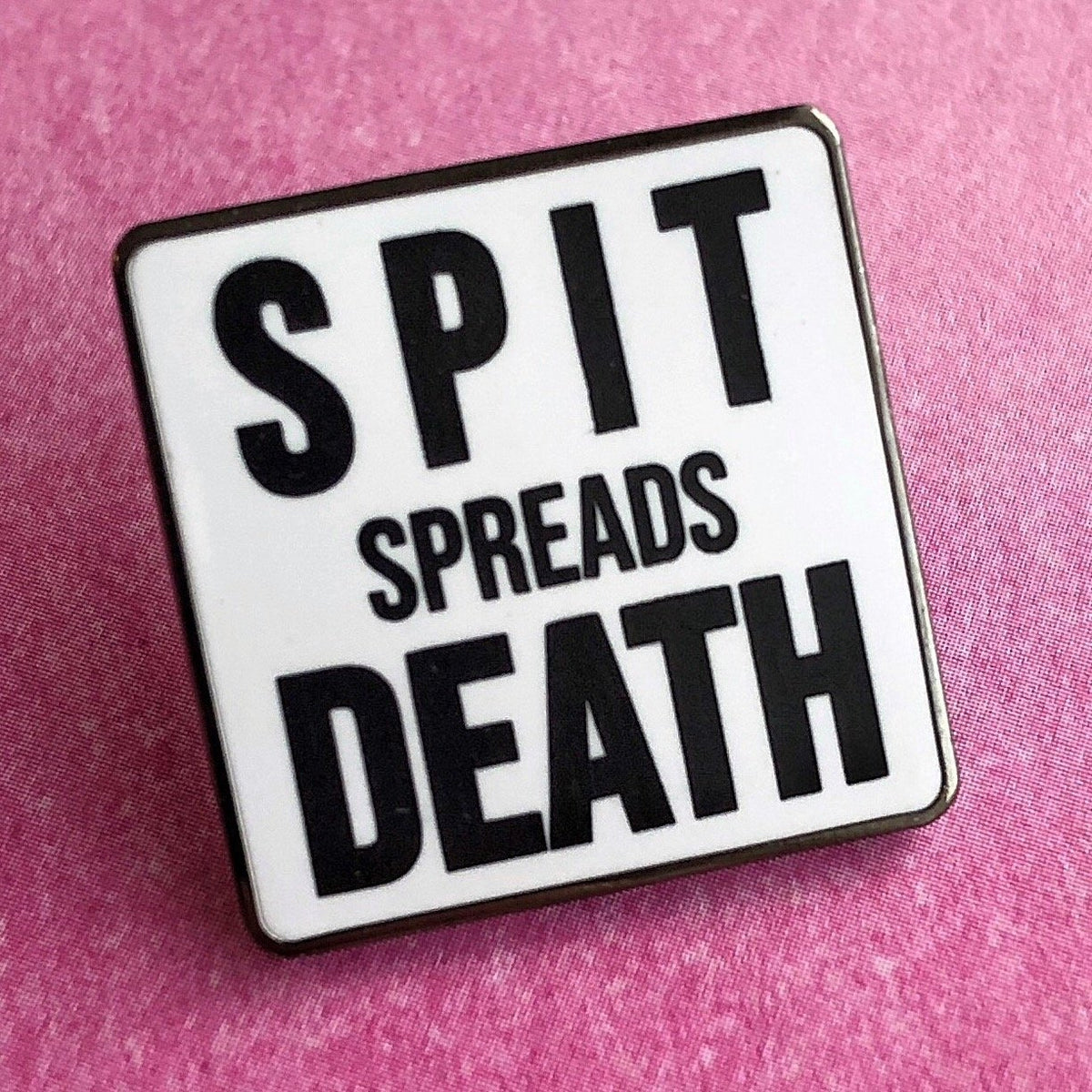 Spit Spreads Death - 1918 Flu Pandemic Pin - Rad Girl Creations