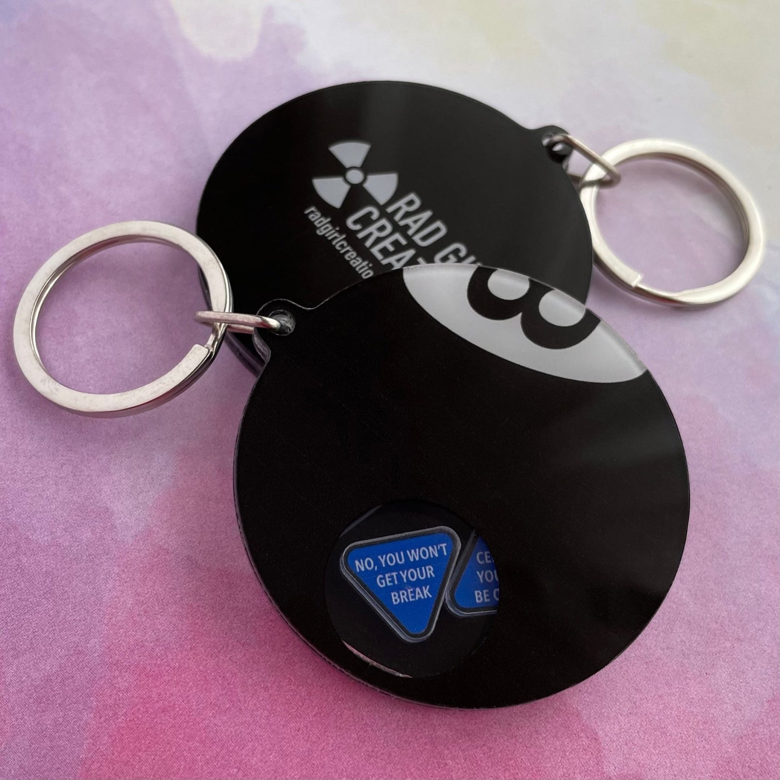 Unmagic Eight Ball Shaker Keychain - Rad Girl Creations